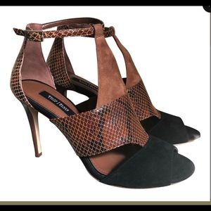 Black and Brown Katy Pumps